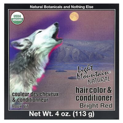 Natural Hair Color & Conditioner, Bright Red, 4 oz (113 g)