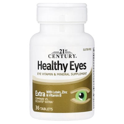 Healthy Eyes, Extra with Lutein, Zinc & Vitamin B, 36 Tablets