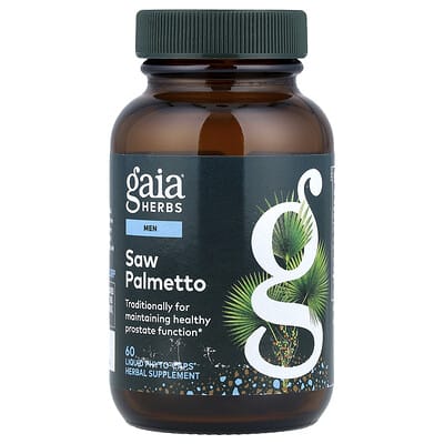 Gaia Herbs Мужской Saw Palmetto, 60 жидких капсул