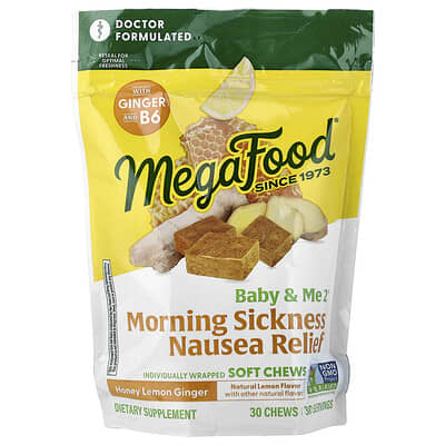 Baby & Me2®, Morning Sickness Nausea Relief, Honey Lemon Ginger, 30 Chews