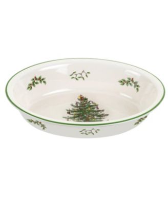 Плоская тарелка с овальным ободком «Рождественская елка» Spode