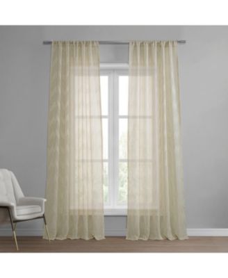 Тюль Half Price Drapes Sirius с полосатым узором из искусственного льна