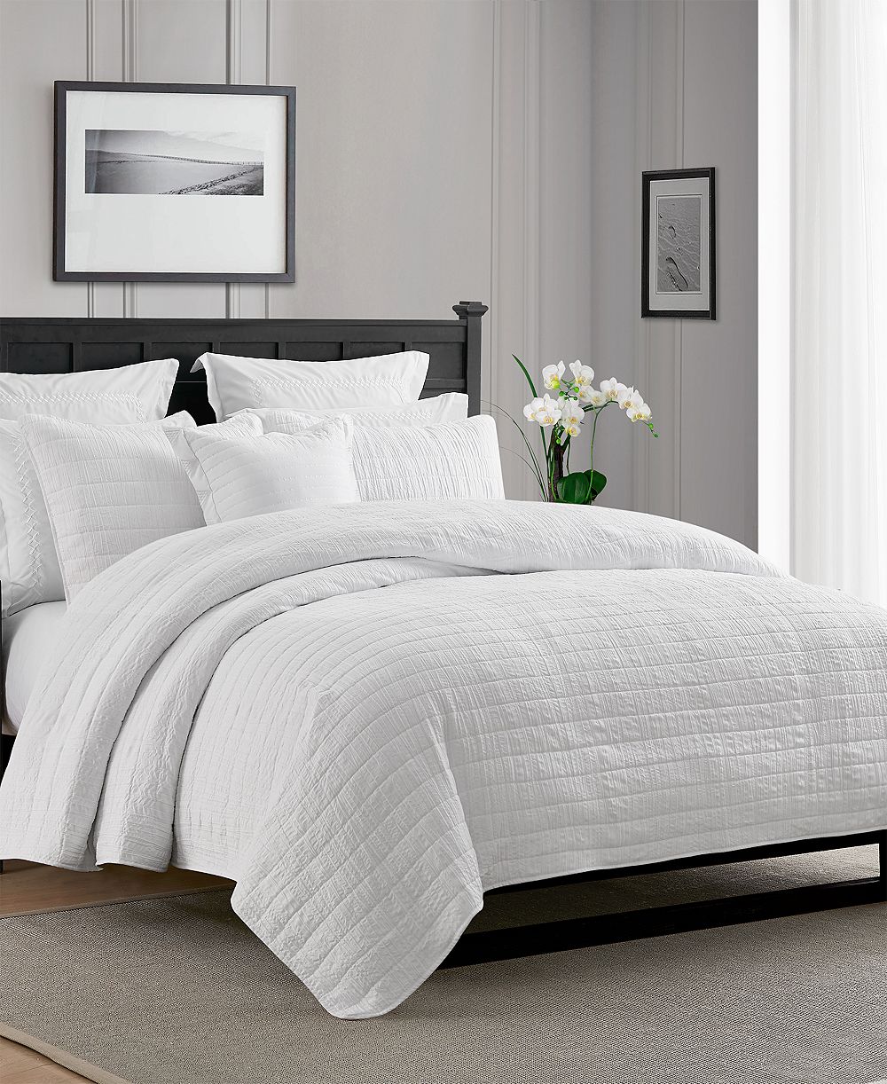 Cathay Home Inc. Enzyme Washed Crinkle Quilt Set, King/California King
