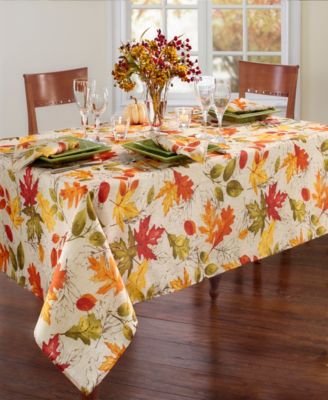 Скатерть Elrene Autumn Leaves Fall Printed 60" x 102"