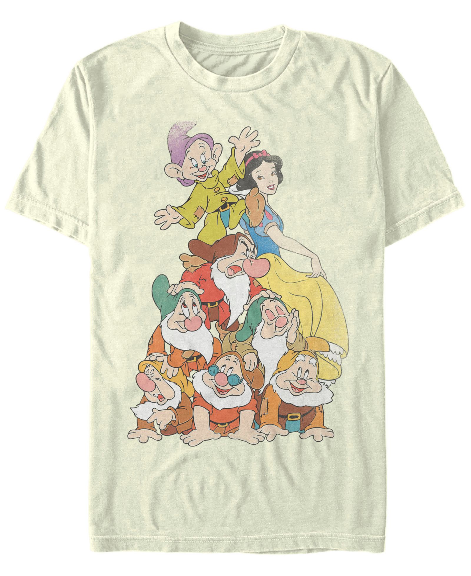 Мужская футболка Disney Snow White Seven Dwarf Stack Short Sleeve