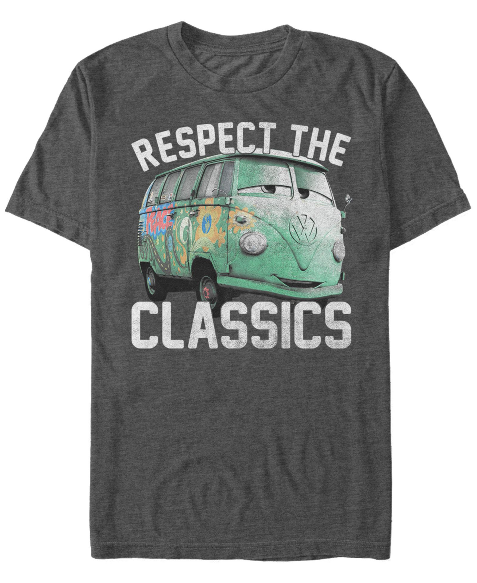Disney Pixar Мужская футболка Cars Fillmore Respect The Classics с коротким рукавом