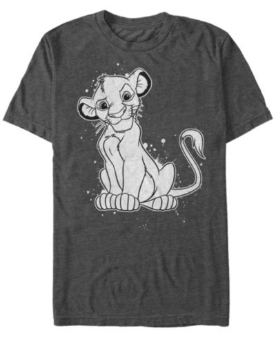 Мужская футболка Disney Lion King Simba Smirk Paint Splatter Short Sleeve