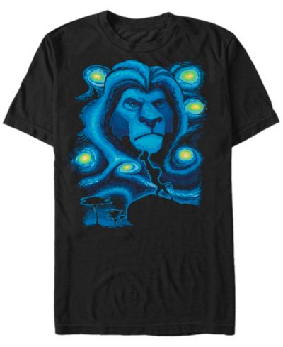 Disney Мужская футболка The Lion King Mufasa Starry Night с коротким рукавом