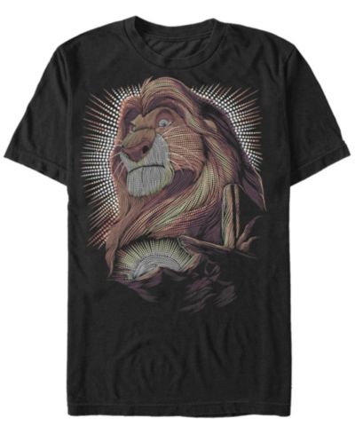 Мужская футболка Disney Lion King Mufasa Pride Rock Dot Art Retro