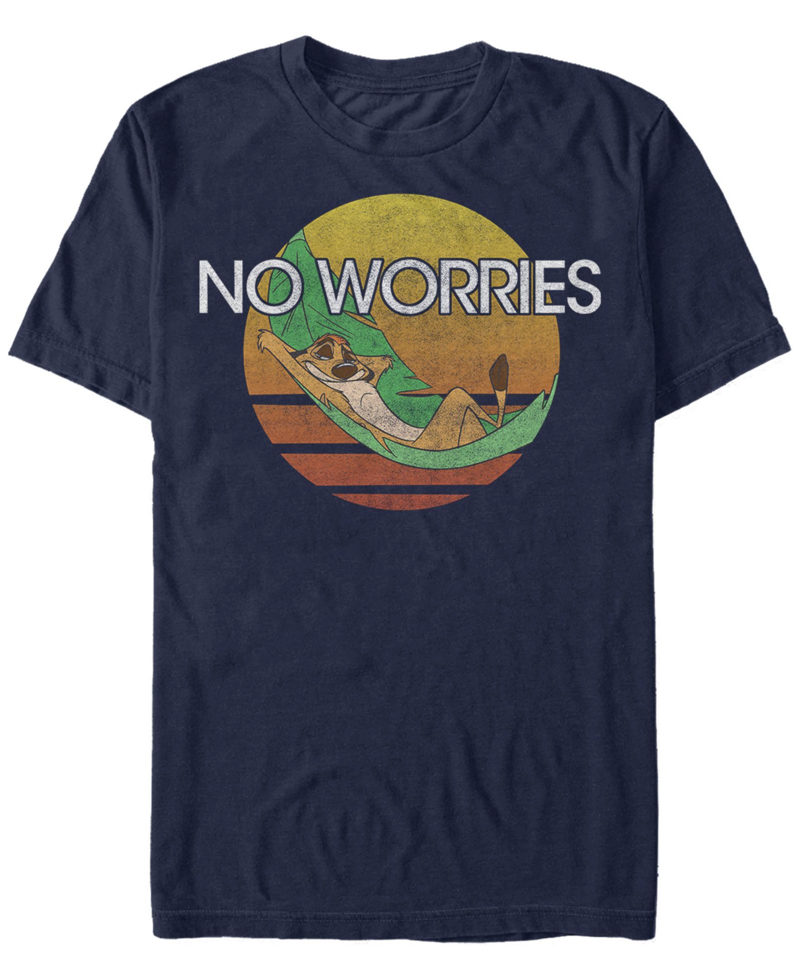 Disney Men's The Lion King Timon Chillin' No Worries Short Sleeve T-Shirt