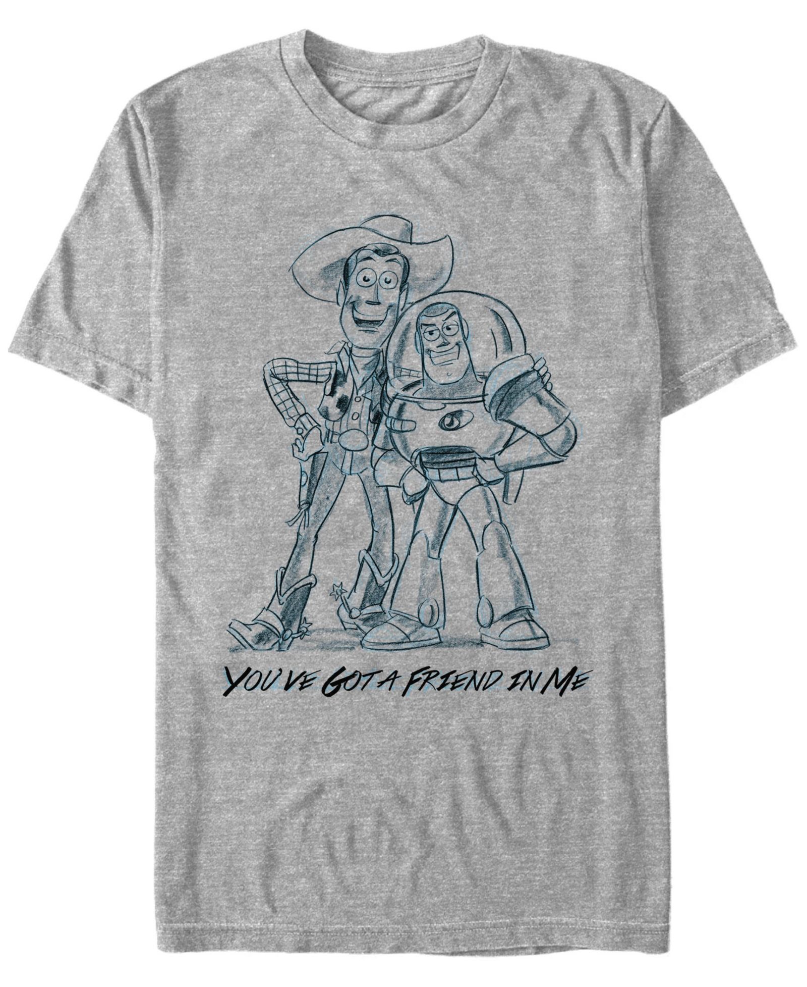 Детский футболк Disney Pixar Toy Story Woody and Buzz You Gotta Friend Sketch Short Sleeve