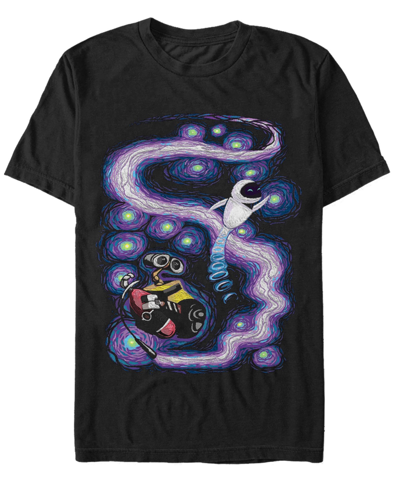 Disney Pixar Men's Starry Night Dancing in Space Short Sleeve T-Shirt