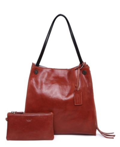 OLD TREND Daisy Large Leather Crossbody Tote Bag