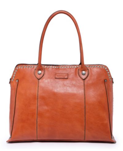 OLD TREND Soul Stud Large Leather Satchel Bag