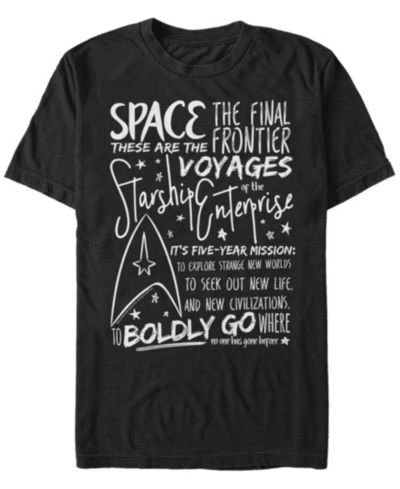 Fifth Sun Мужская футболка Star Trek The Original Series, с цитатой, короткий рукав