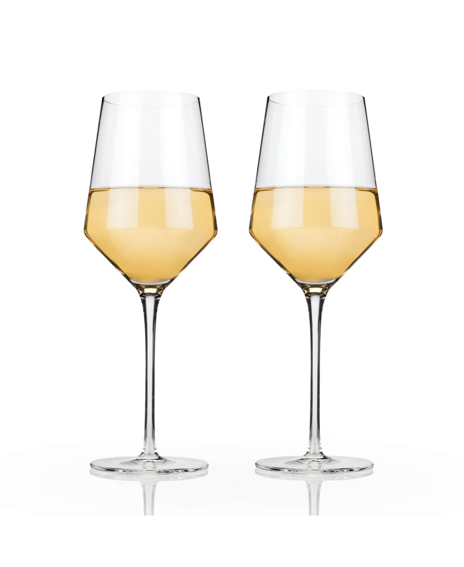 Viski Raye бокалы для вина Chardonnay из хрусталя под углом комплект из 2 шт 13 Oz