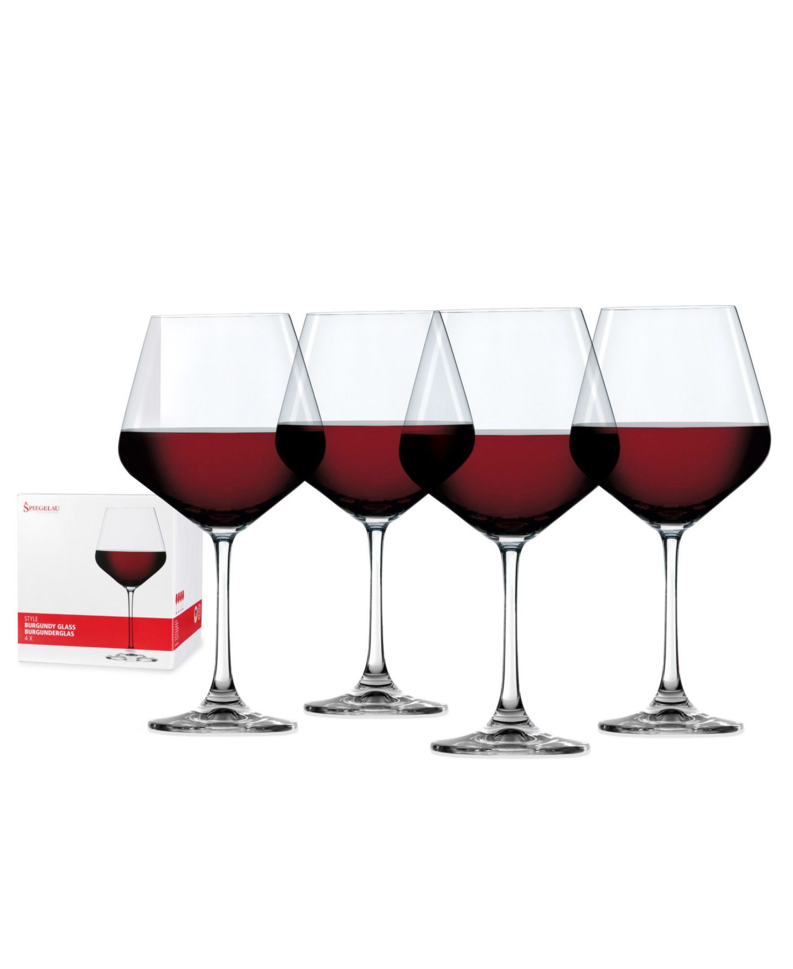 Spiegelau Бокалы для красного вина в стиле Spiegelau, набор из 4 шт., 22.6 Oz