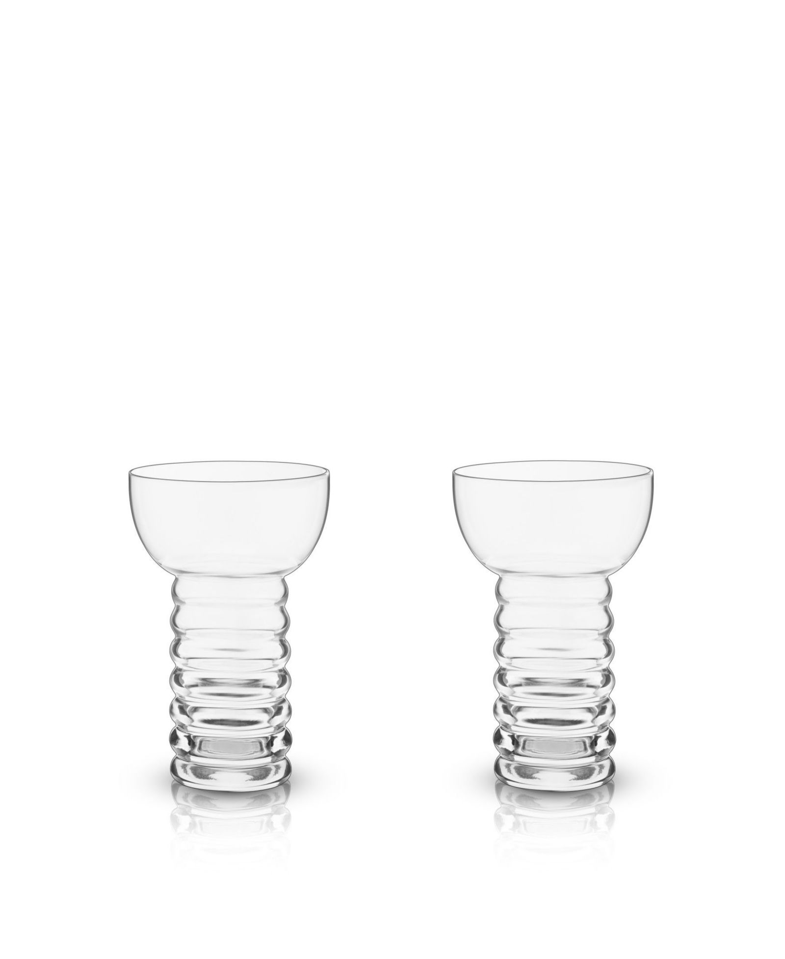 Viski Pacific Crystal Pearl Diver Glasses Set of 2, 12 Oz