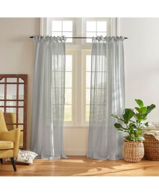 Threadmade Vienna Tie-Top Sheer Window Curtain