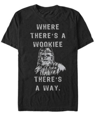 Мужская футболка Star Wars Classic Chewbacca Where There's A Wookie There's A Way с коротким рукавом
