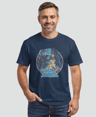 Fifth Sun Men's Star Wars Men's Classic Retro Circle Movie Poster Short-Sleeve T-Shirt