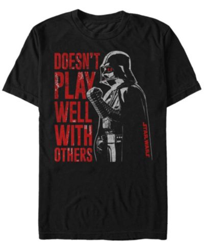 Мужская футболка Star Wars Classic Darth Vader Doesn't Play Well With Others Short Sleeve