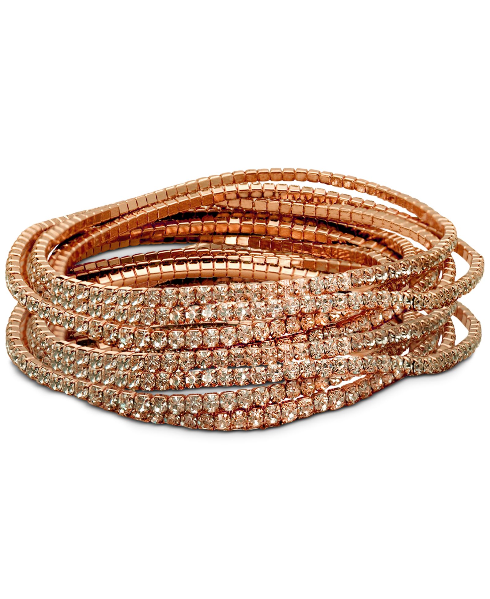 GUESS 10-Pc. Set Crystal Stretch Bracelets
