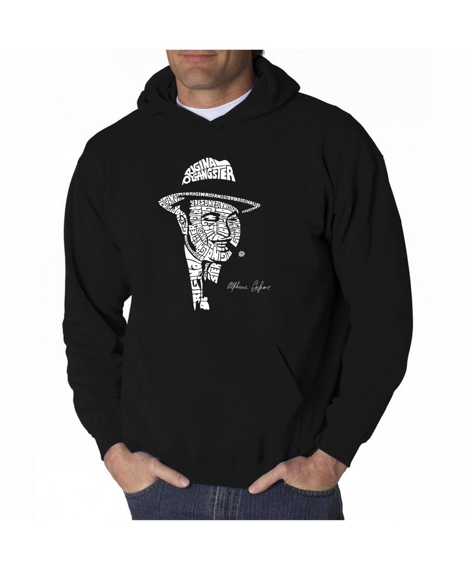 Мужское худи LA Pop Art Word Art - Al Capone - Original Gangster