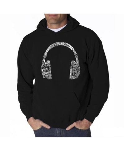 Мужской худи LA Pop Art Word Art Headphones Music In Different Languages
