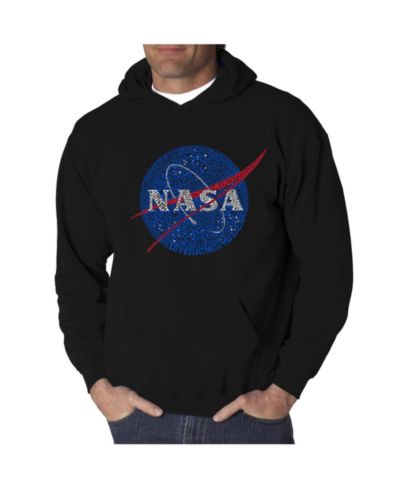 LA Pop Art Men's Word Art Hoodie - Nasa Meatball Logo