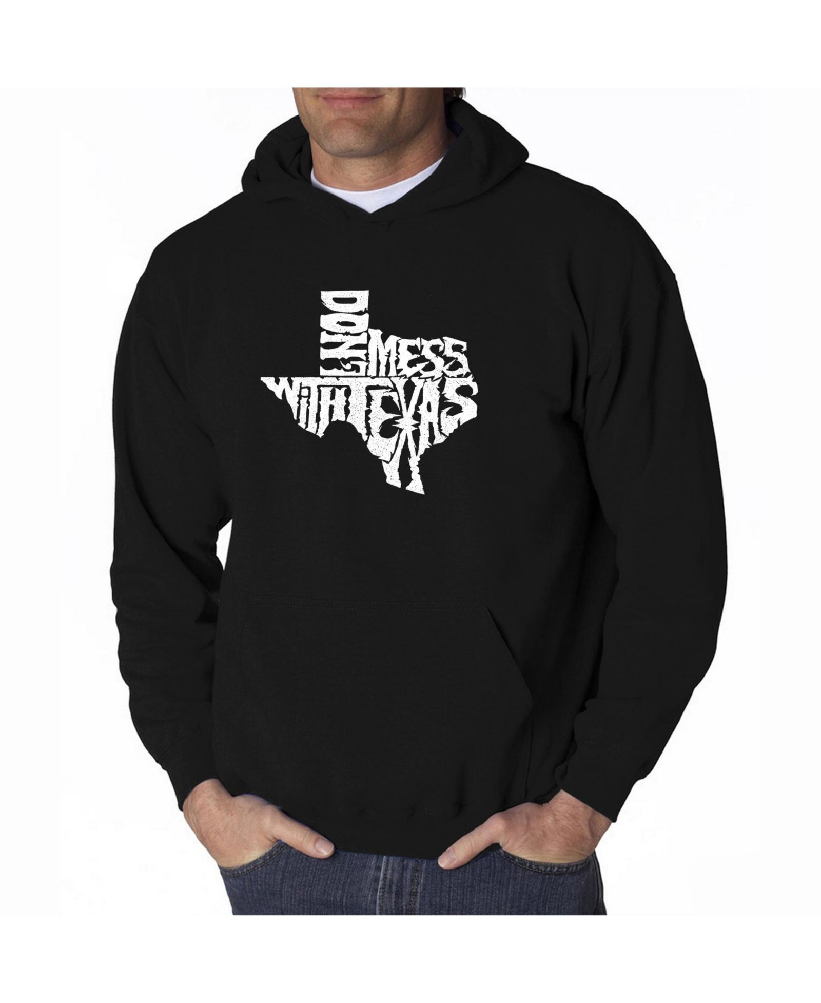 Мужское худи LA Pop Art Word Art - Don't Mess With Texas