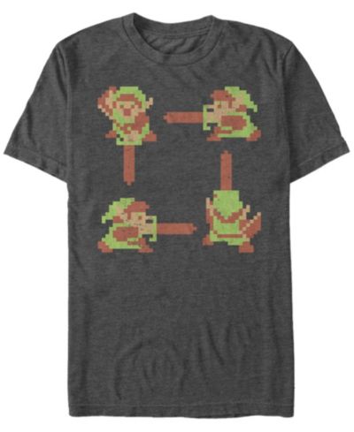Nintendo Мужская футболка Legend of Zelda 8-Bit Link с коротким рукавом