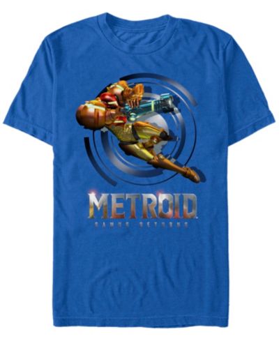 Fifth Sun Мужская футболка с коротким рукавом Nintendo Metroid Samus Returns