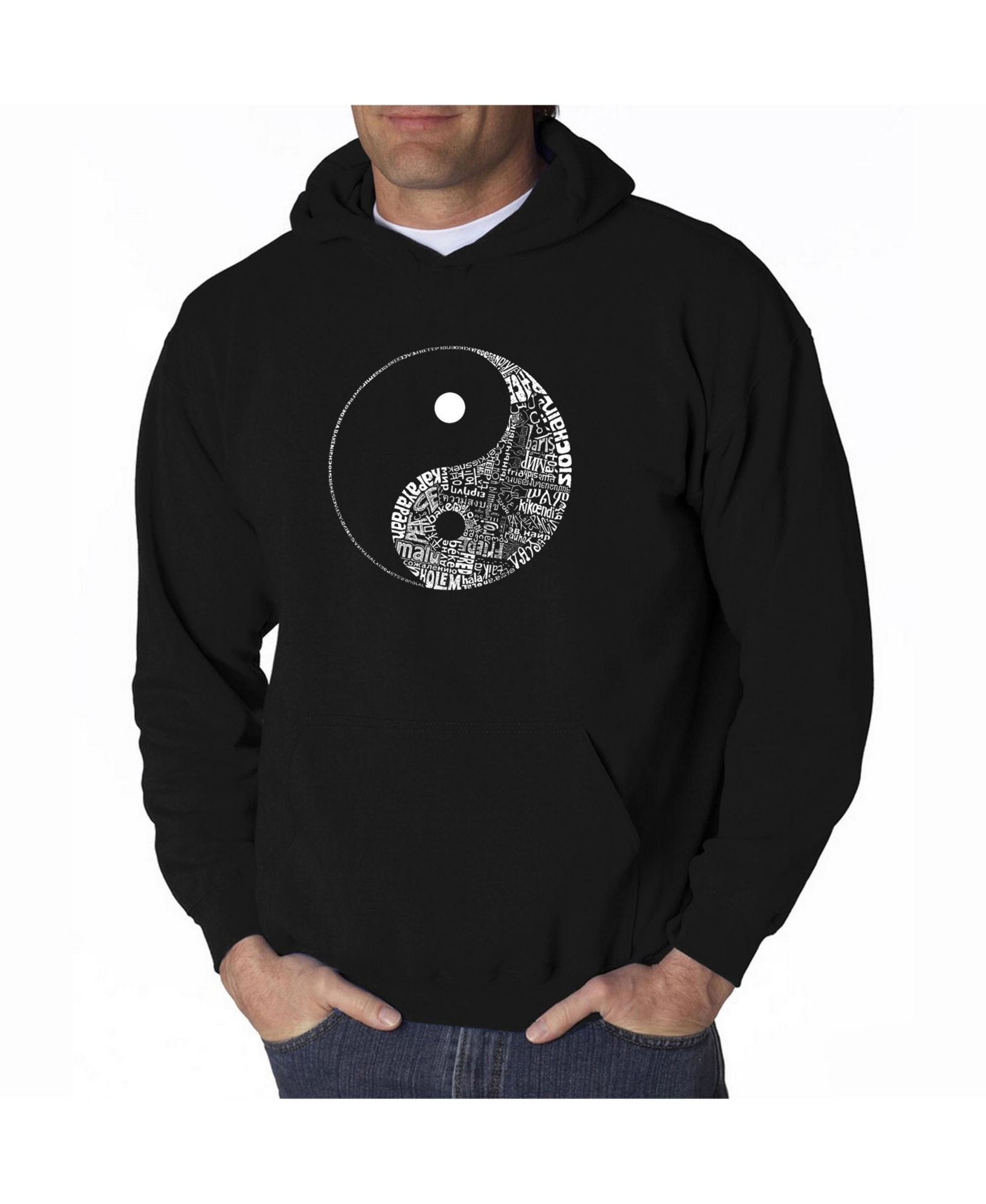 Мужское худи LA Pop Art Yin Yang