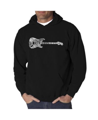 LA Pop Art Мужской Word Art Hooded Sweatshirt - Rock Guitar