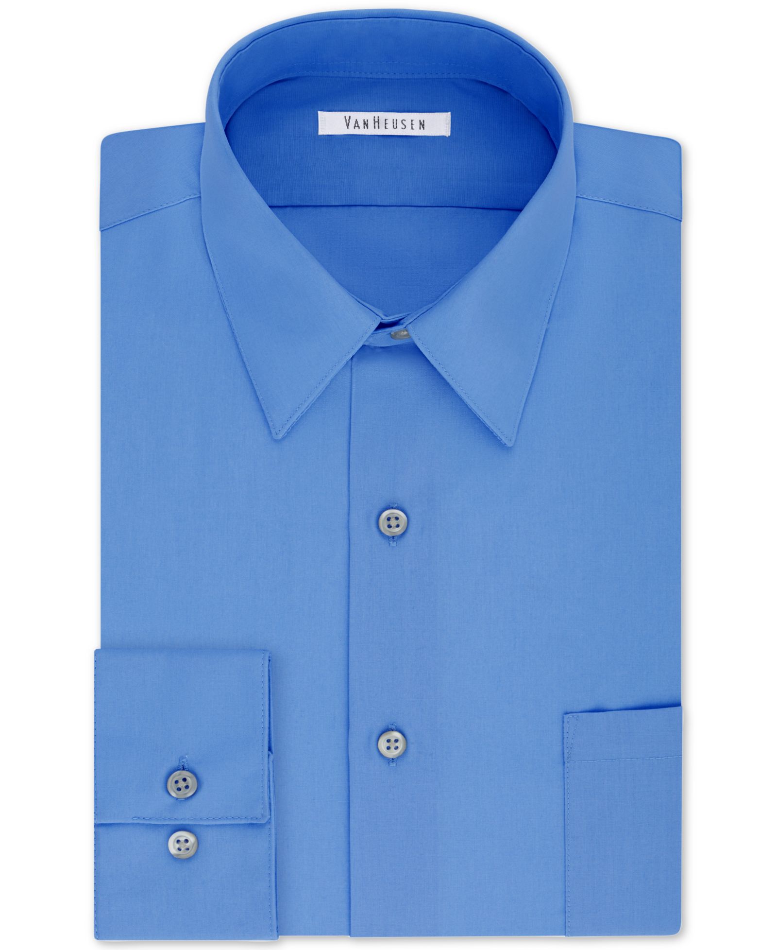 Мужская рубашка Van Heusen Big & Tall Regular-Fit Wrinkle-Free Poplin Solid