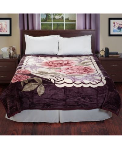 Плед Baldwin Rose Heavy Thick Plush Mink Oversized, 74" x 91"