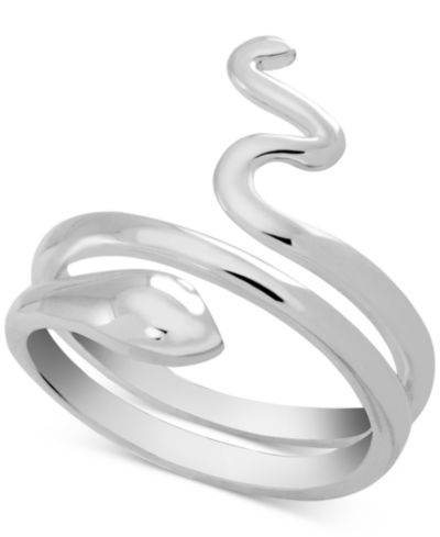 And Now This Snake Coil Ring in Silver-Plate