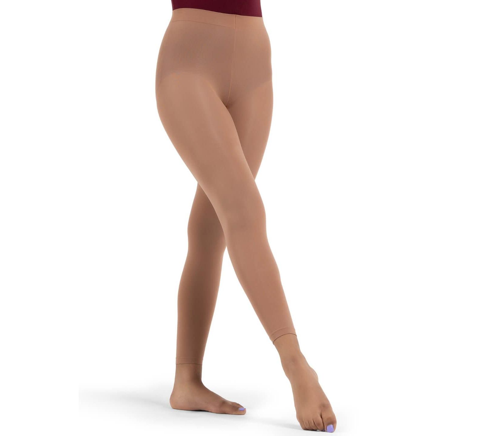 Женские колготки Capezio без стопы с вязаной резинкой на талии