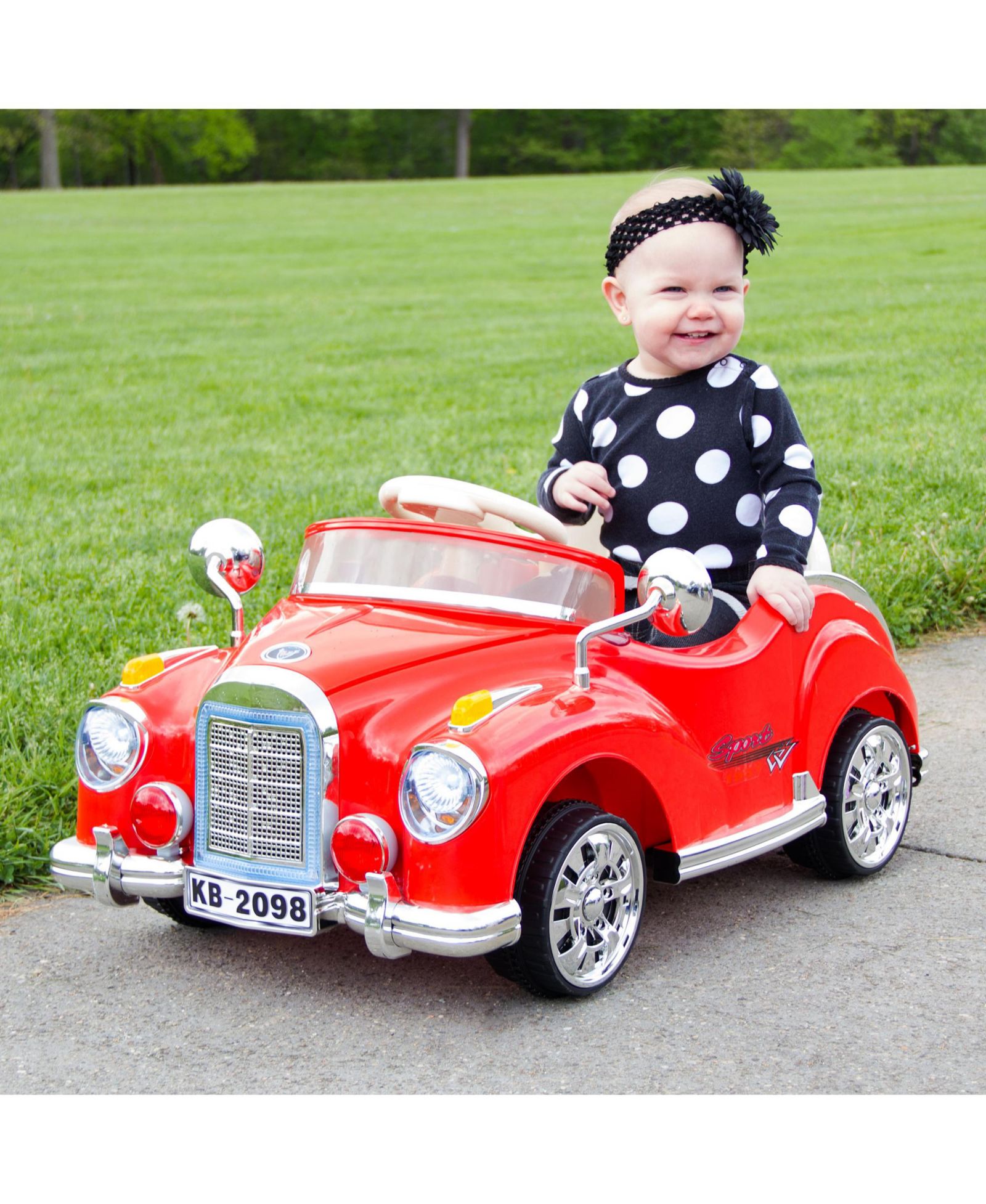 Lil' Rider Cruisin' Coupe Battery-Powered Remote-Control Ride-On Car, Ages 3+