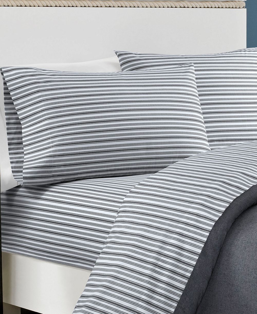 Nautica Coleridge Stripe Cotton Percale 3-Piece Sheet Set, Twin XL