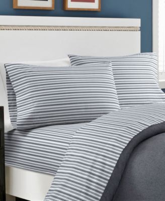 Nautica Coleridge Stripe Cotton Percale 4-Piece Sheet Set, Full