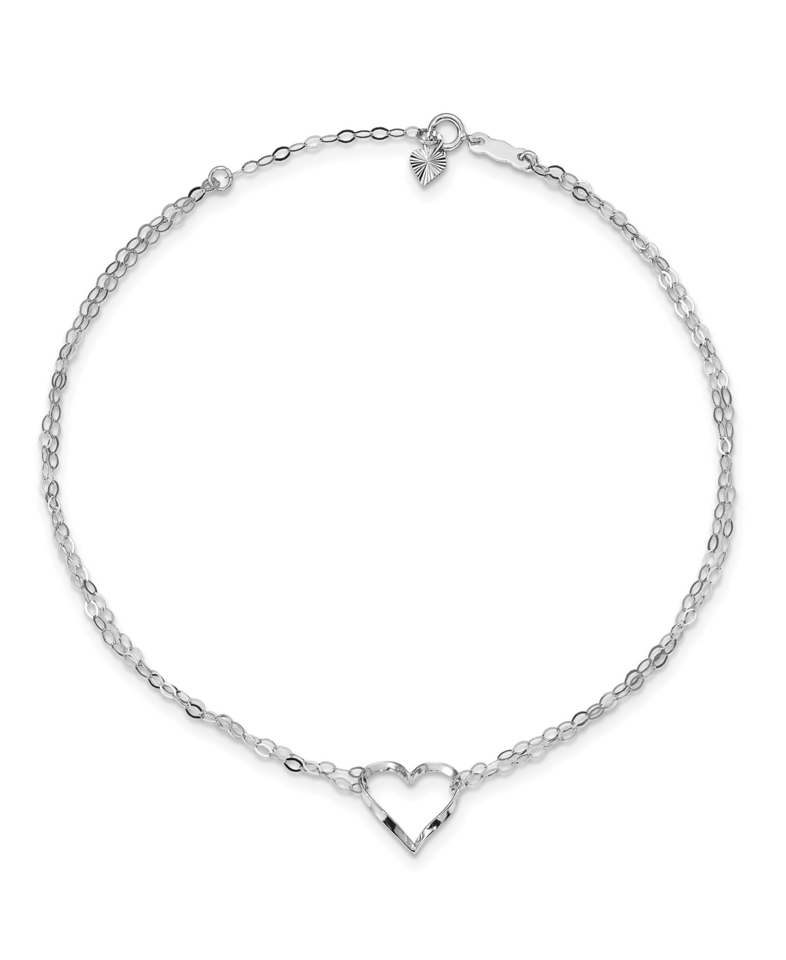 Браслет на ногу Macy's Double Strand Heart, 14k Gold