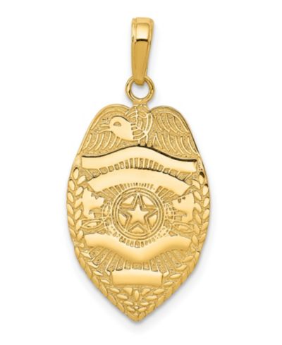 Подвеска Police Badge 14k Yellow Gold