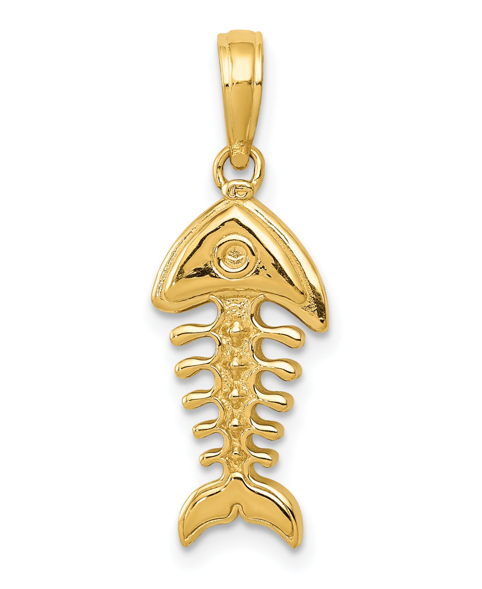 Подвеска Fish Bone 14k Yellow Gold