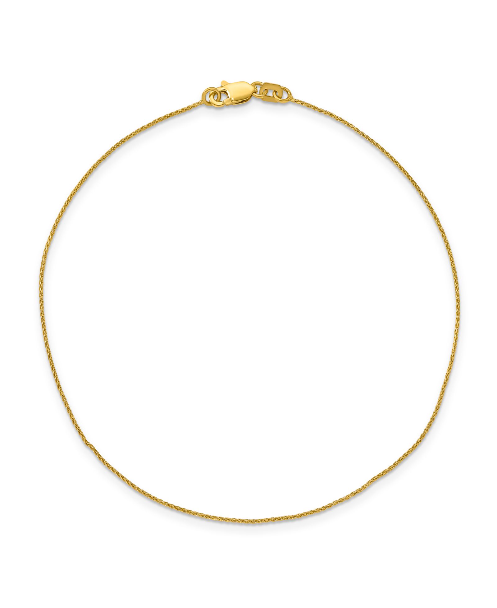 Spiga Anklet Chain in 14k Yellow Gold