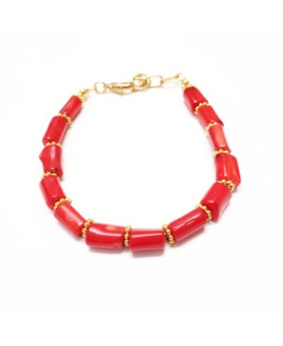 MINU Jewels Женский браслет Rouge с красными бусинами