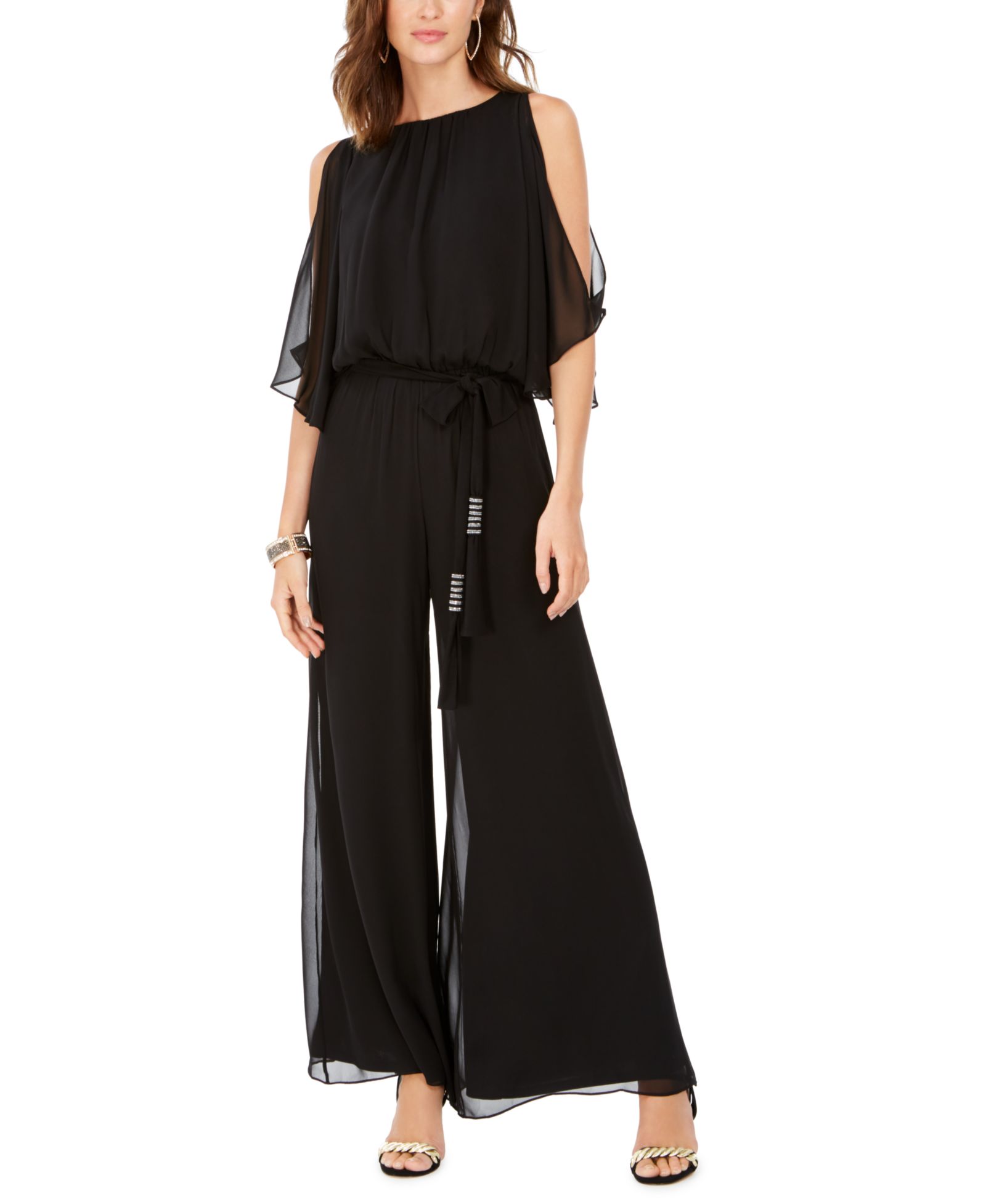 MSK Women’s Cold-Shoulder Wide-Leg Jumpsuit