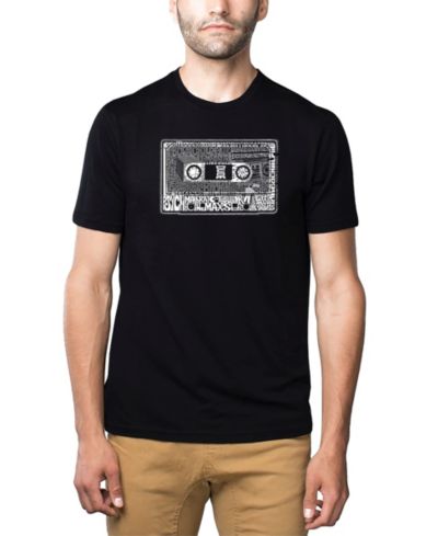 Мужская футболка LA Pop Art Word Art 80's Cassette из смеси хлопка и полиэстера