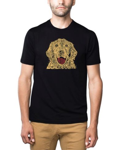 Мужская футболка LA Pop Art с принтом Dog, смесь хлопка и полиэстера